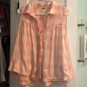 Free People Gingham Top